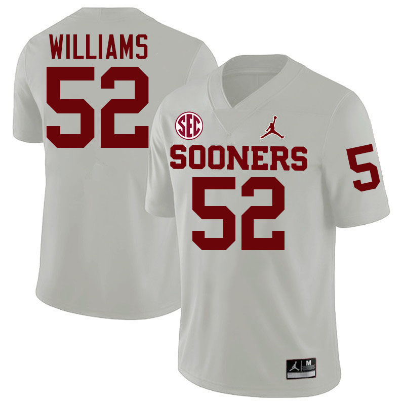 Oklahoma Sooners #52 Damonic Williams College Football Jerseys,Uniforms-White